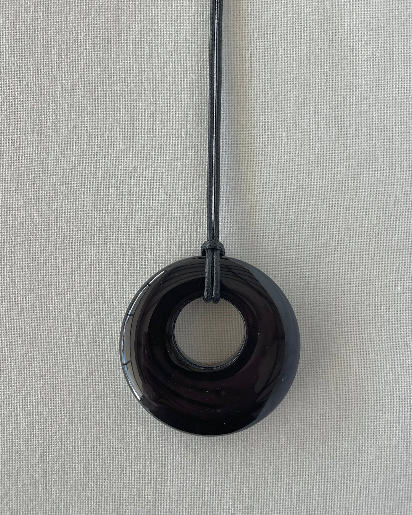 DARK BROWN AGATE HOOP NECKLACE 05