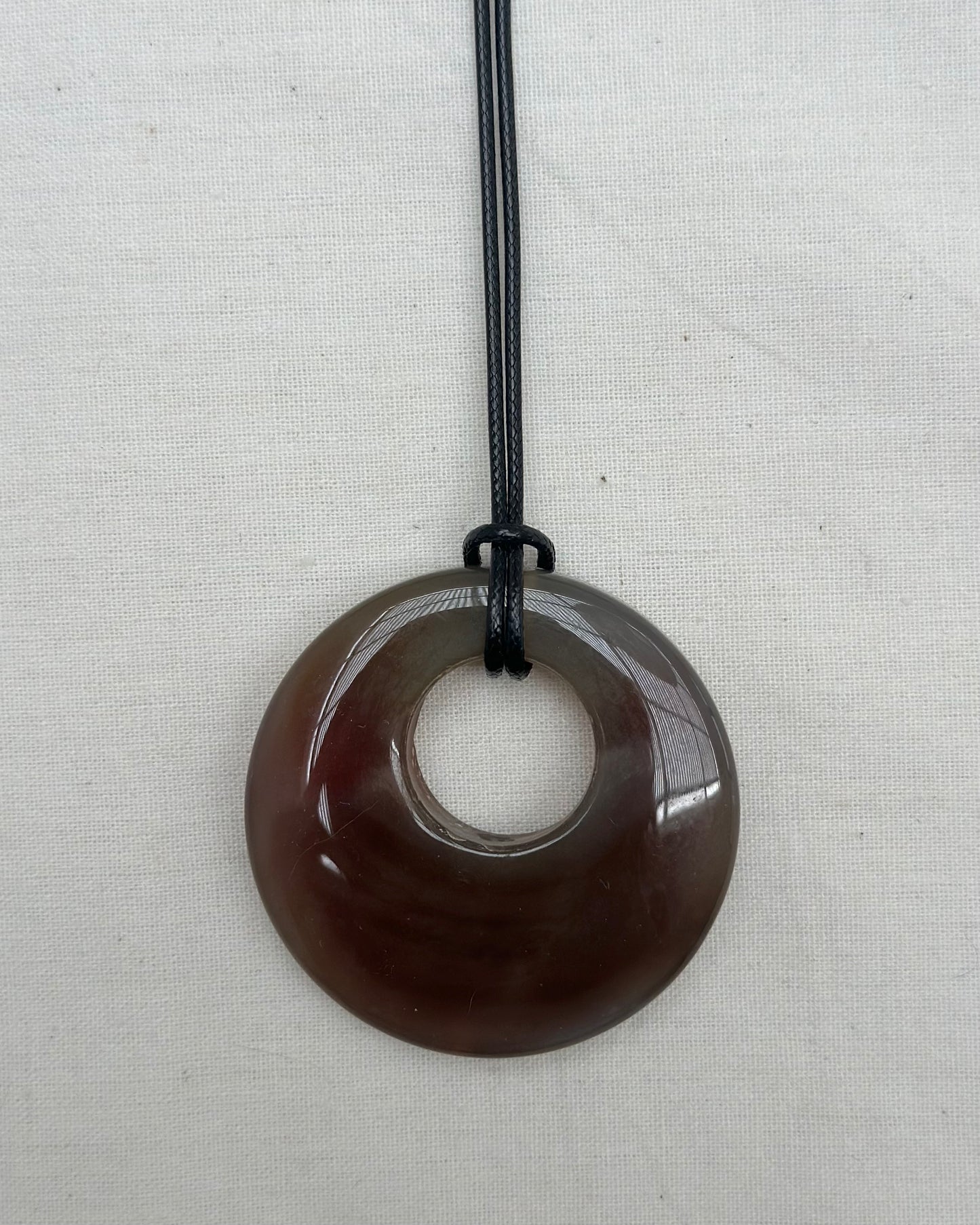 BROWN AGATE HOOP NECKLACE 01
