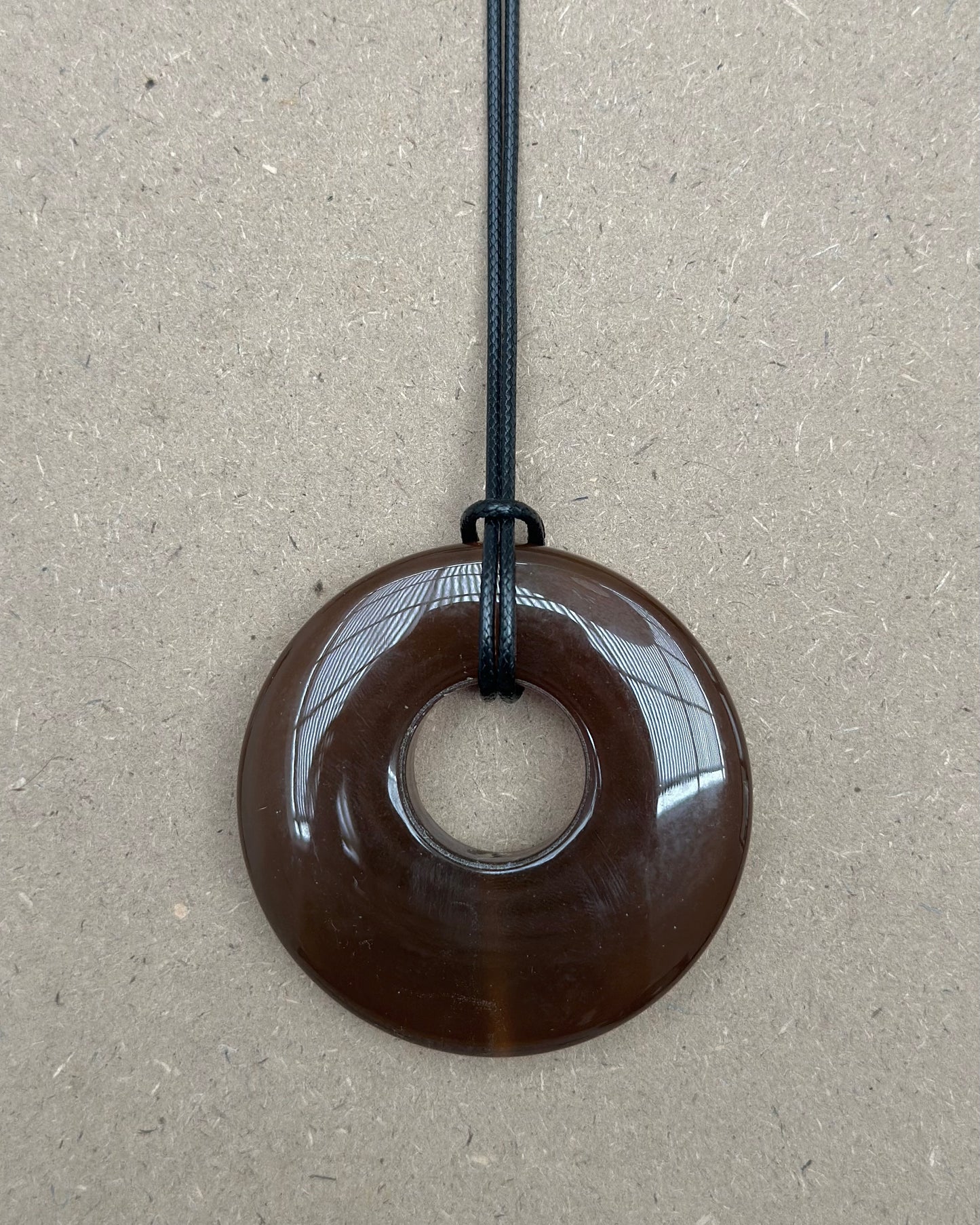 BROWN AGATE HOOP NECKLACE 04