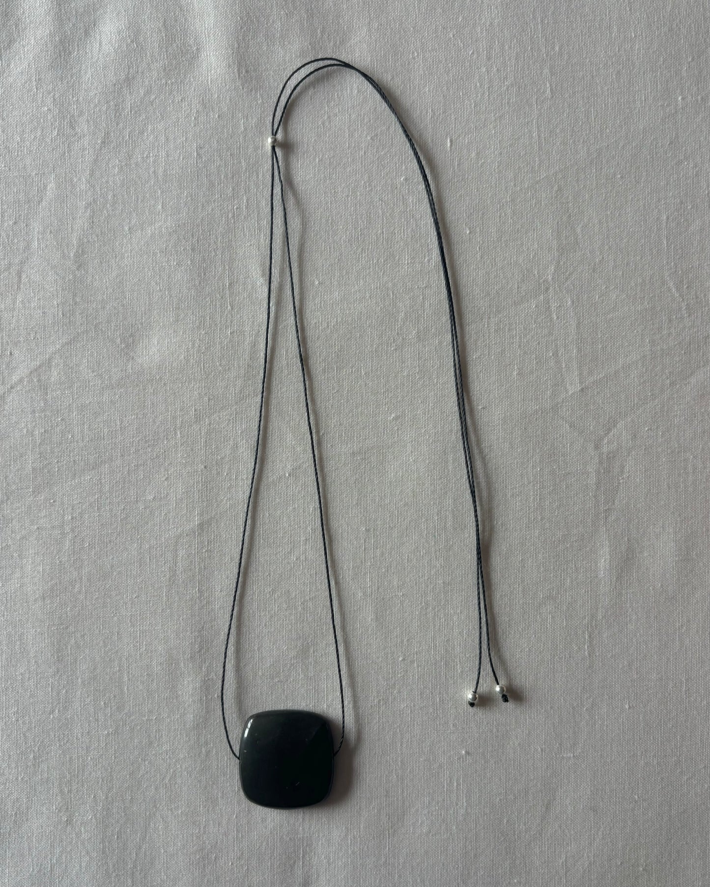 DARK GREEN JASPER SQUARE NECKLACE 02