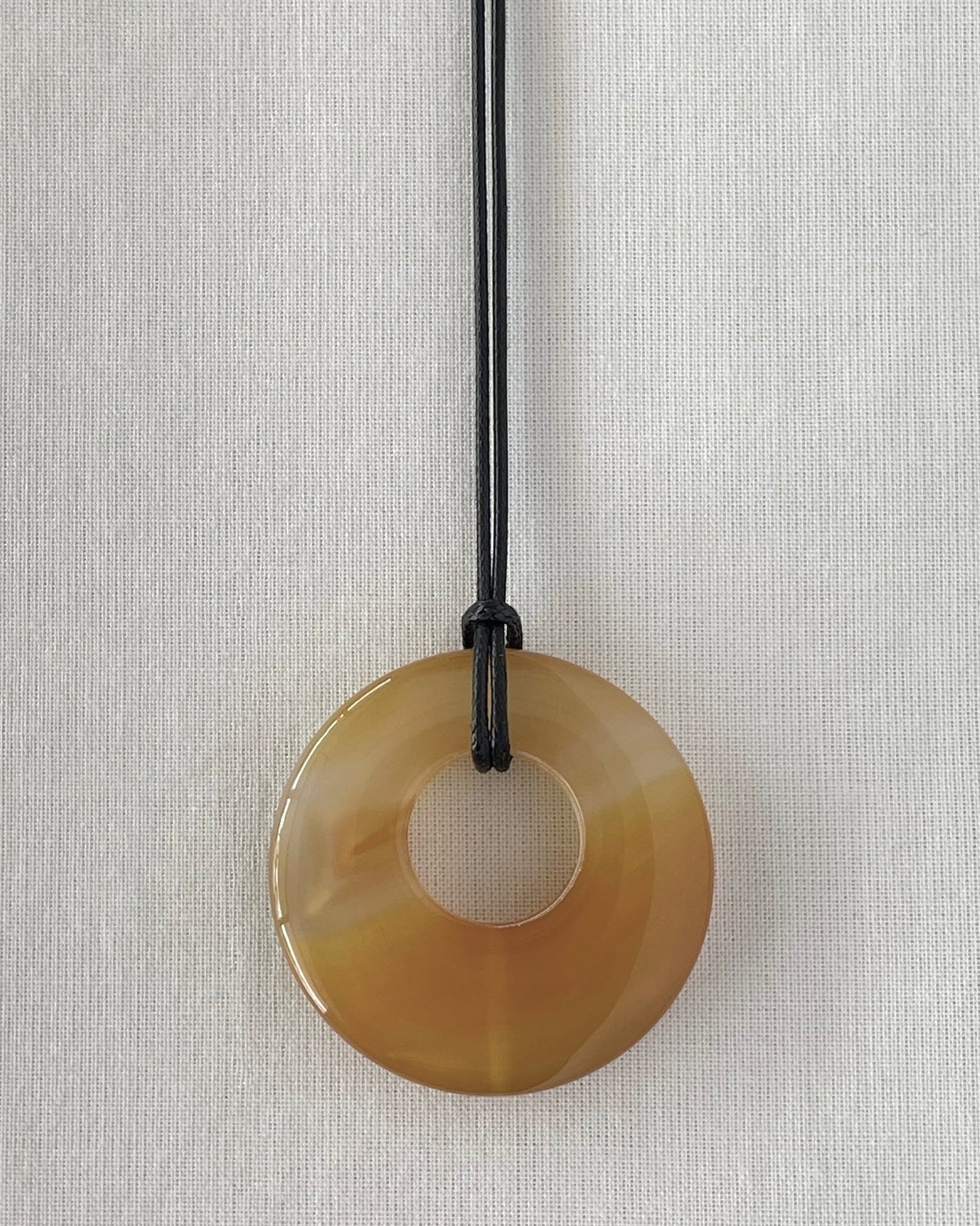 AMBER AGATE HOOP NECKLACE 04