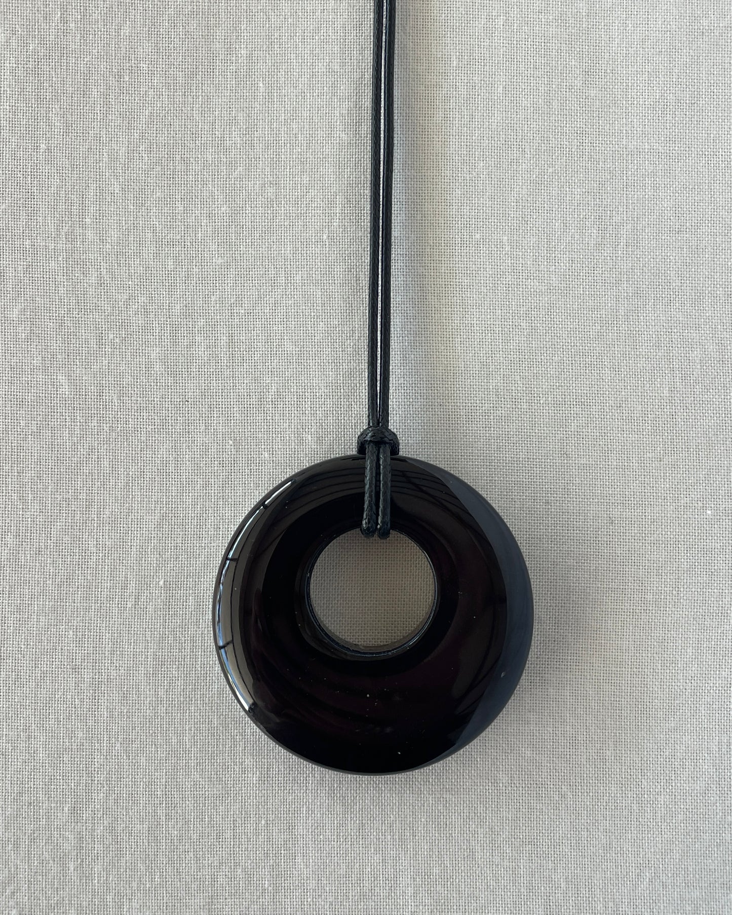 DARK BROWN AGATE HOOP NECKLACE 05