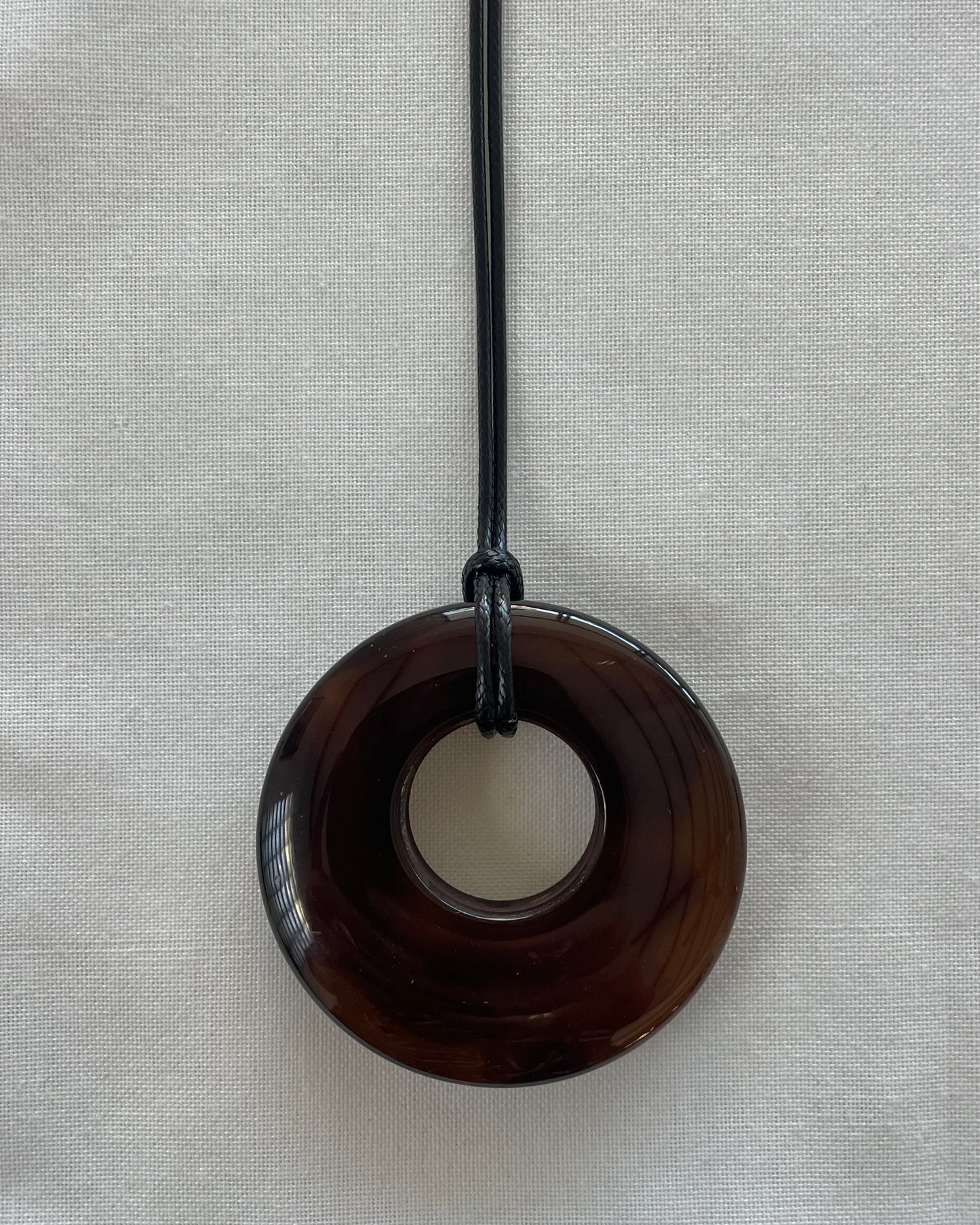 BROWN AGATE HOOP NECKLACE 10