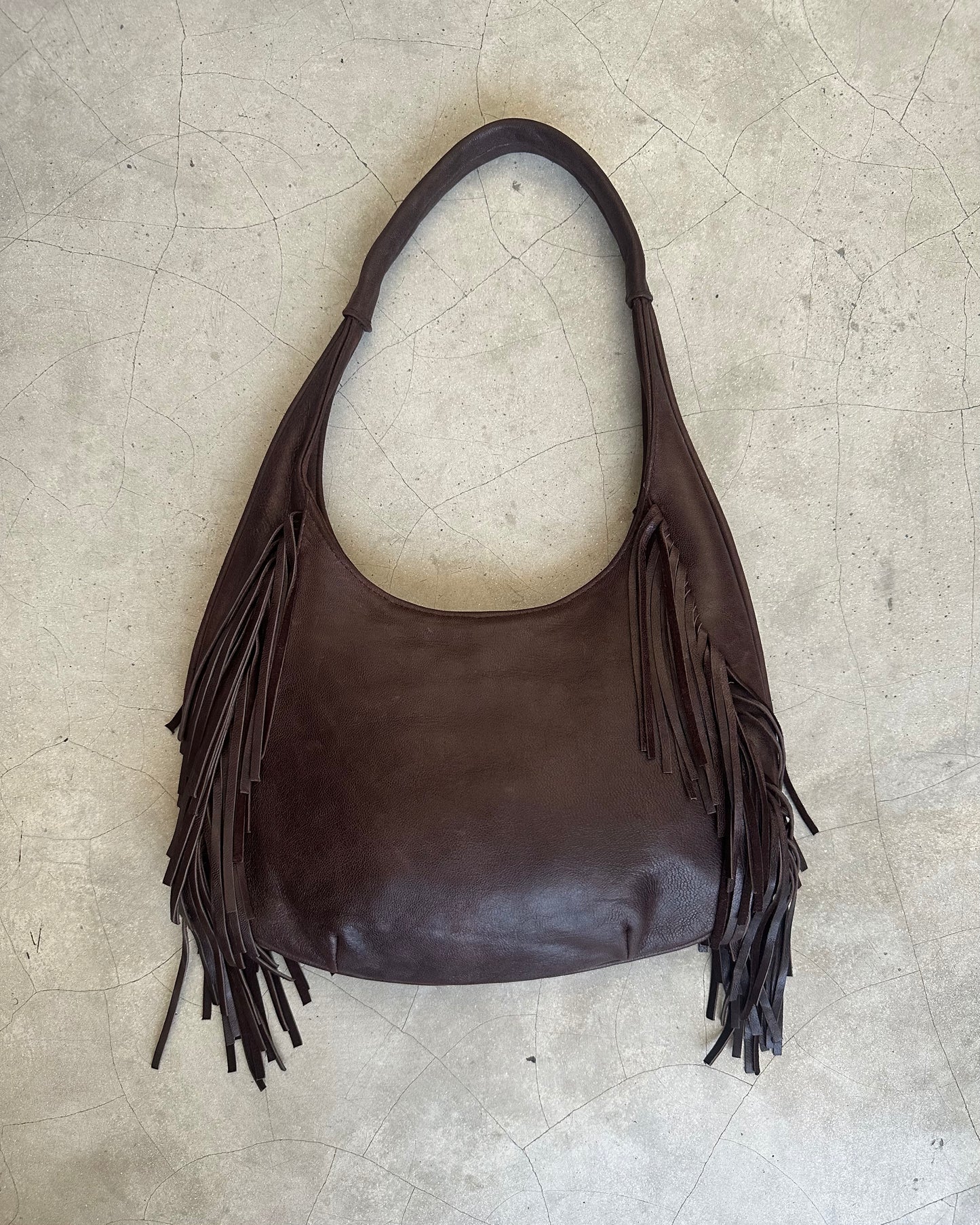 BROWN TASSEL BINX BAG