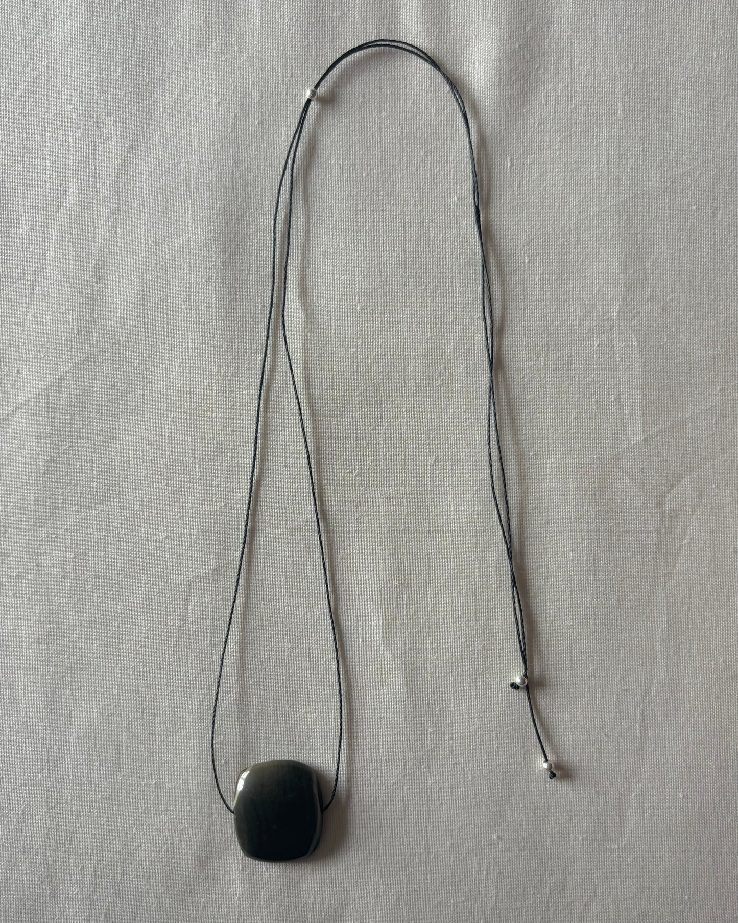 DARK GREEN JASPER SQUARE NECKLACE 01