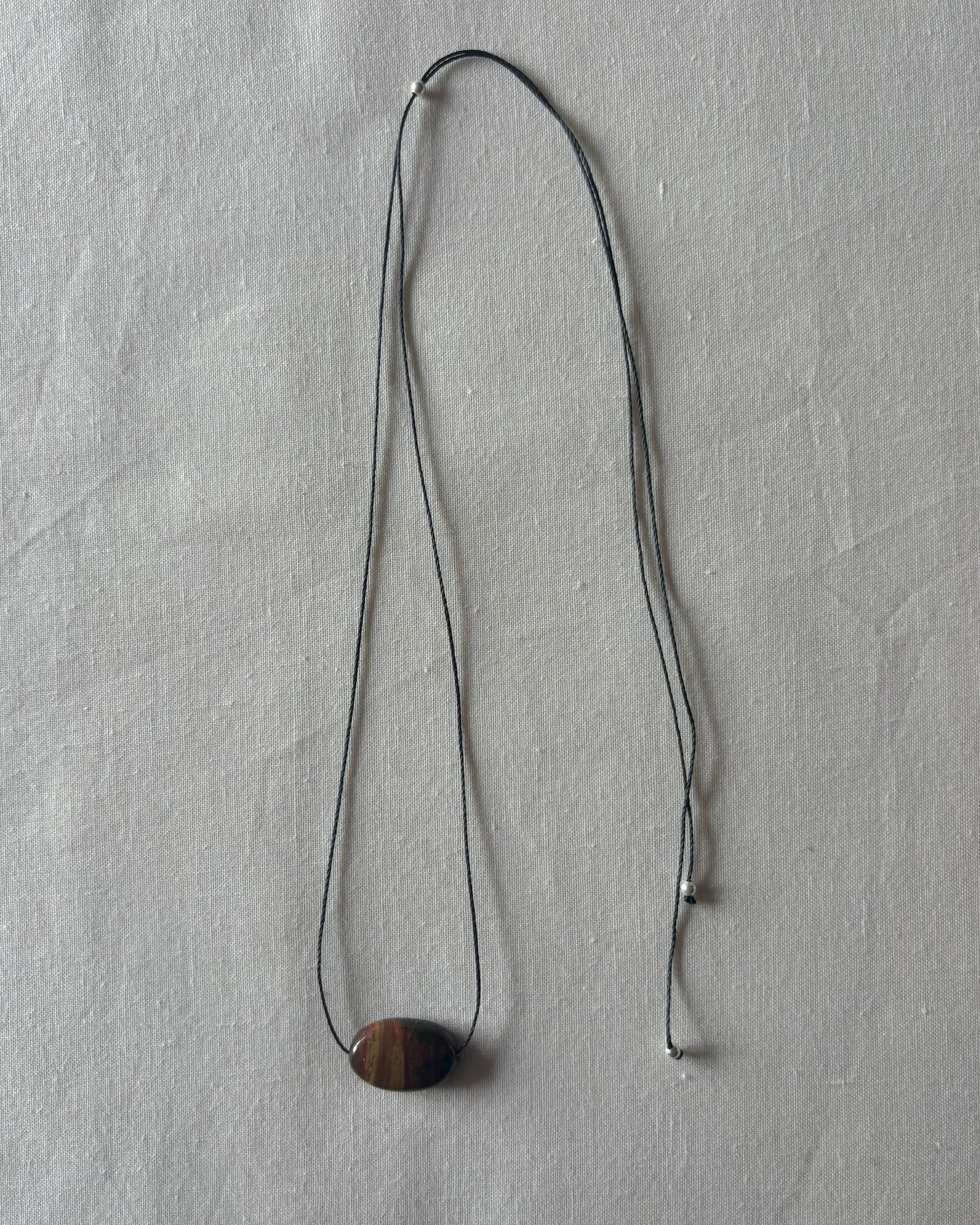 RED / BROWN AGATE OVAL NECKLACE 01