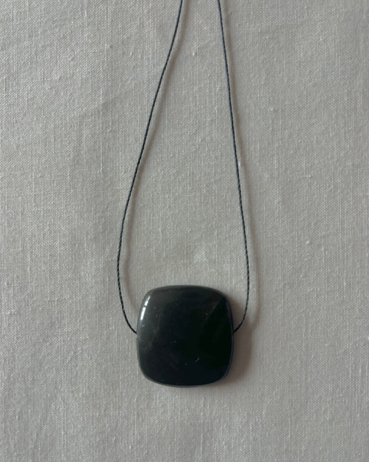 DARK GREEN JASPER SQUARE NECKLACE 02