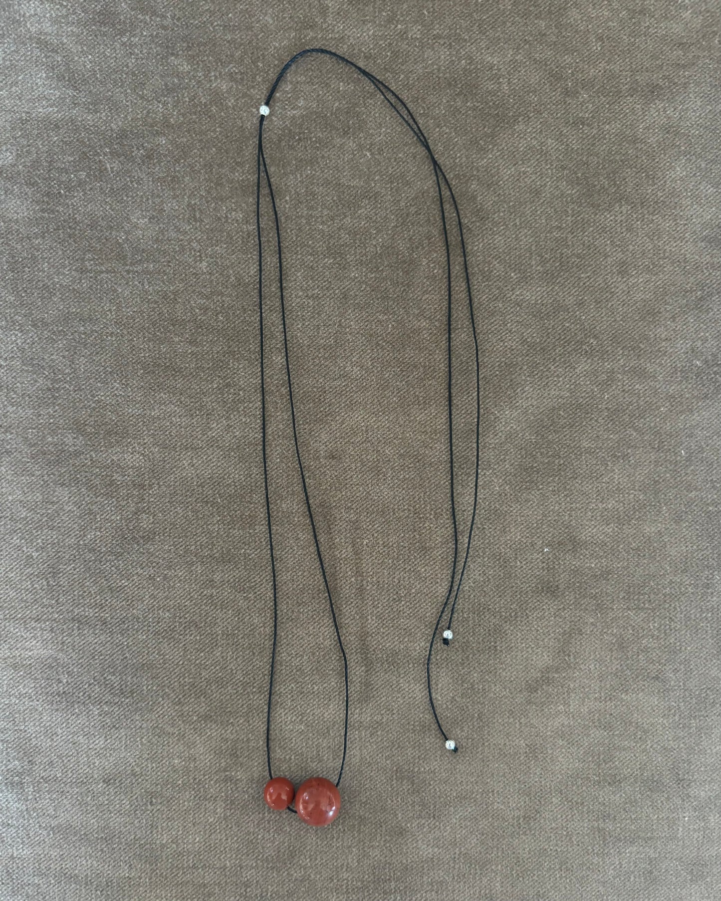 RED JASPER DOUBLE SPHERE NECKLACE 01