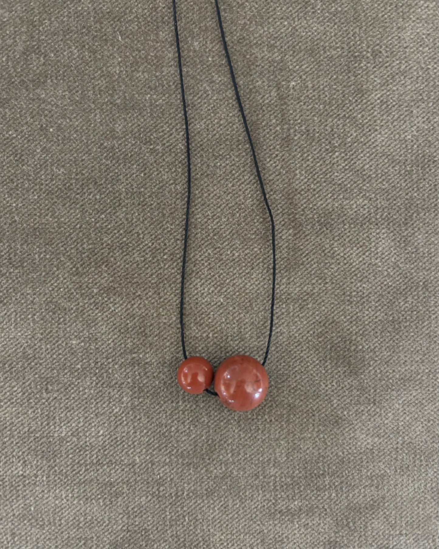 RED JASPER DOUBLE SPHERE NECKLACE 01