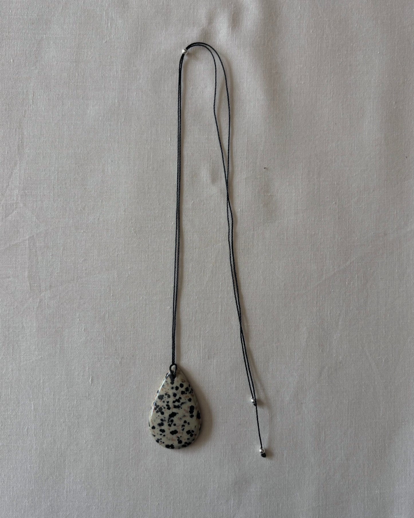 DALMATION JASPER TEARDROP NECKLACE 01